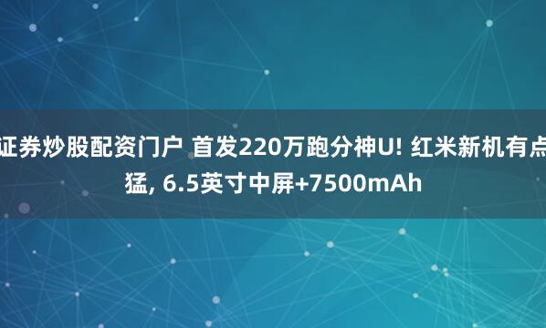 证券炒股配资门户 首发220万跑分神U! 红米新机有点猛, 6.5英寸中屏+7500mAh